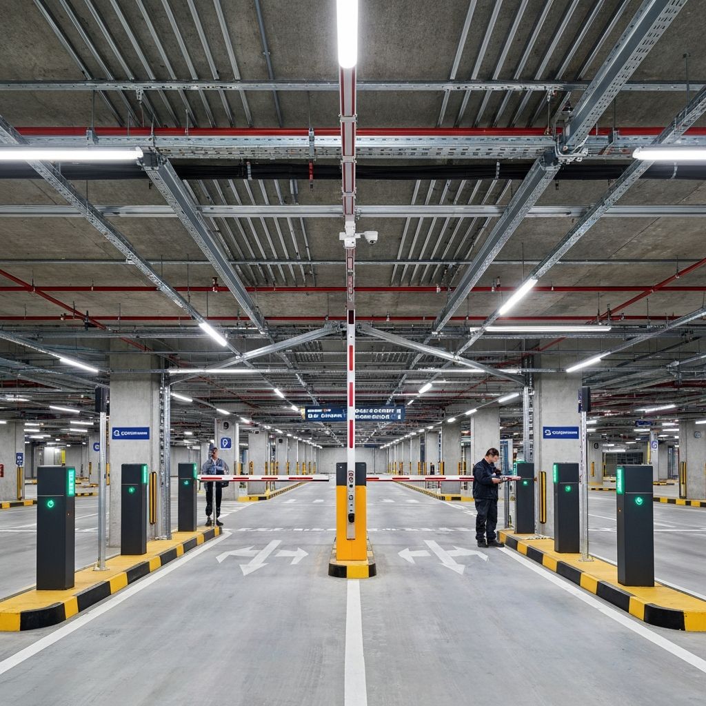 Parking door system installation